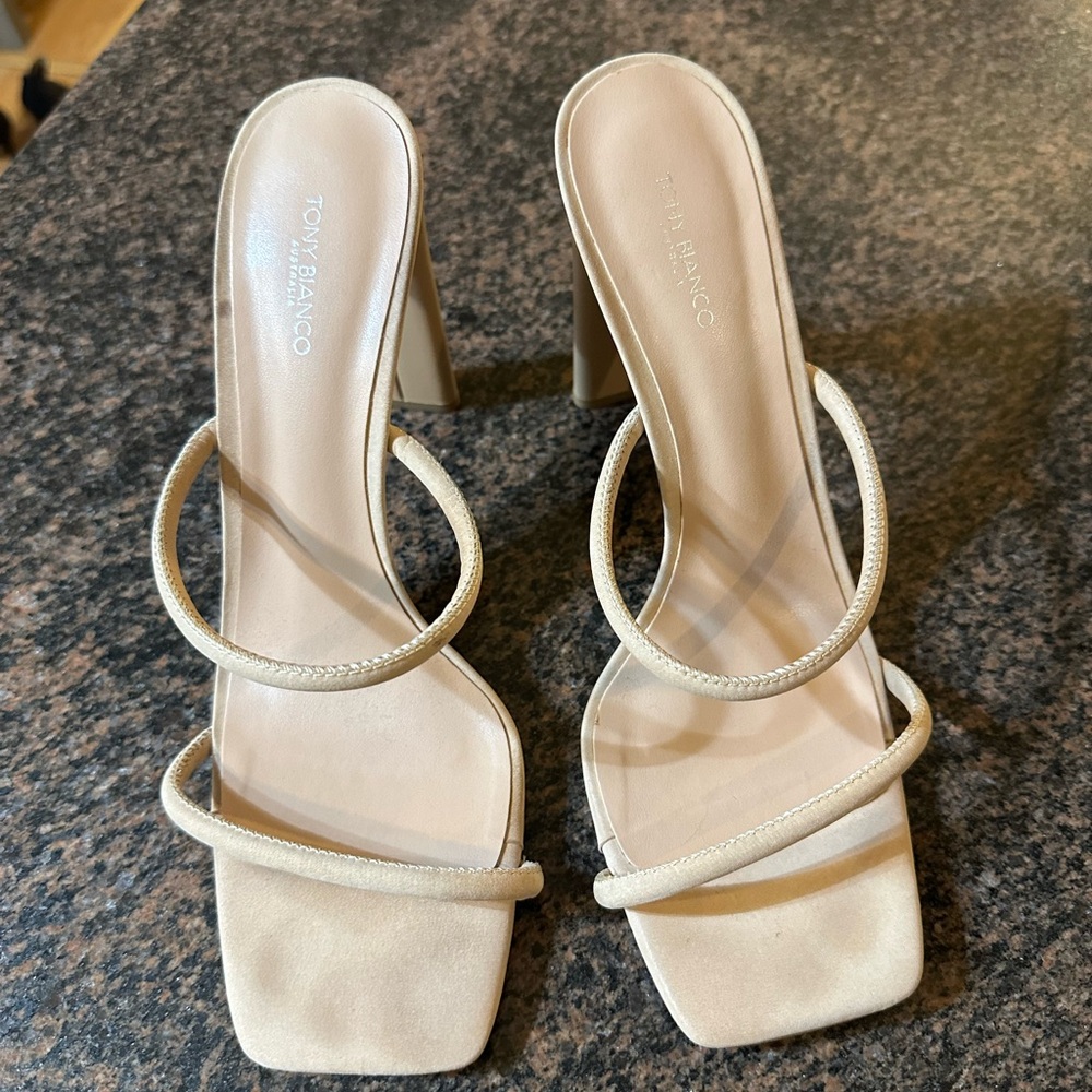 Tony Bianco Beige Strappy Heels